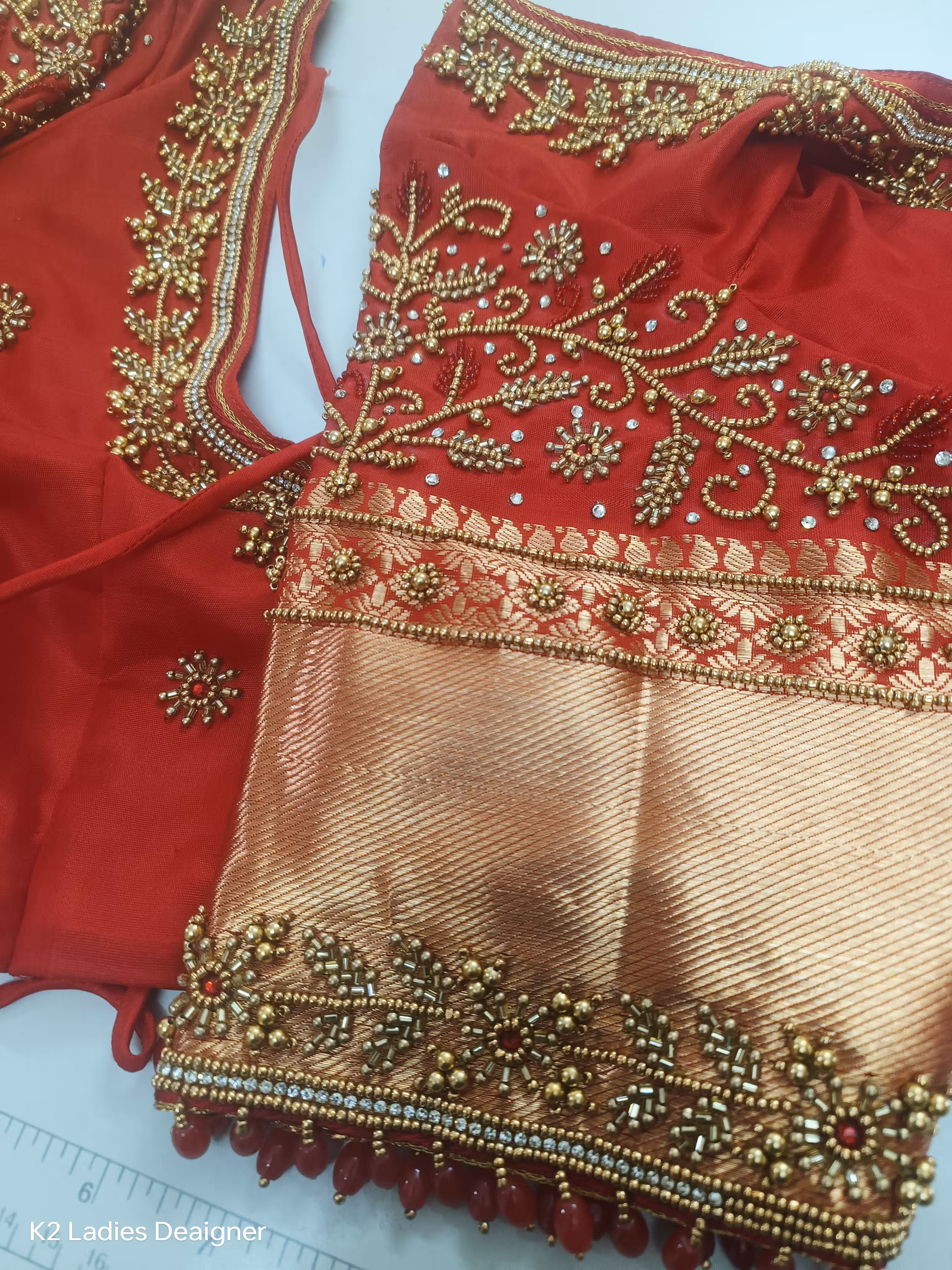 Heavy Gold Zardosi Border - K2 Ladies Designer