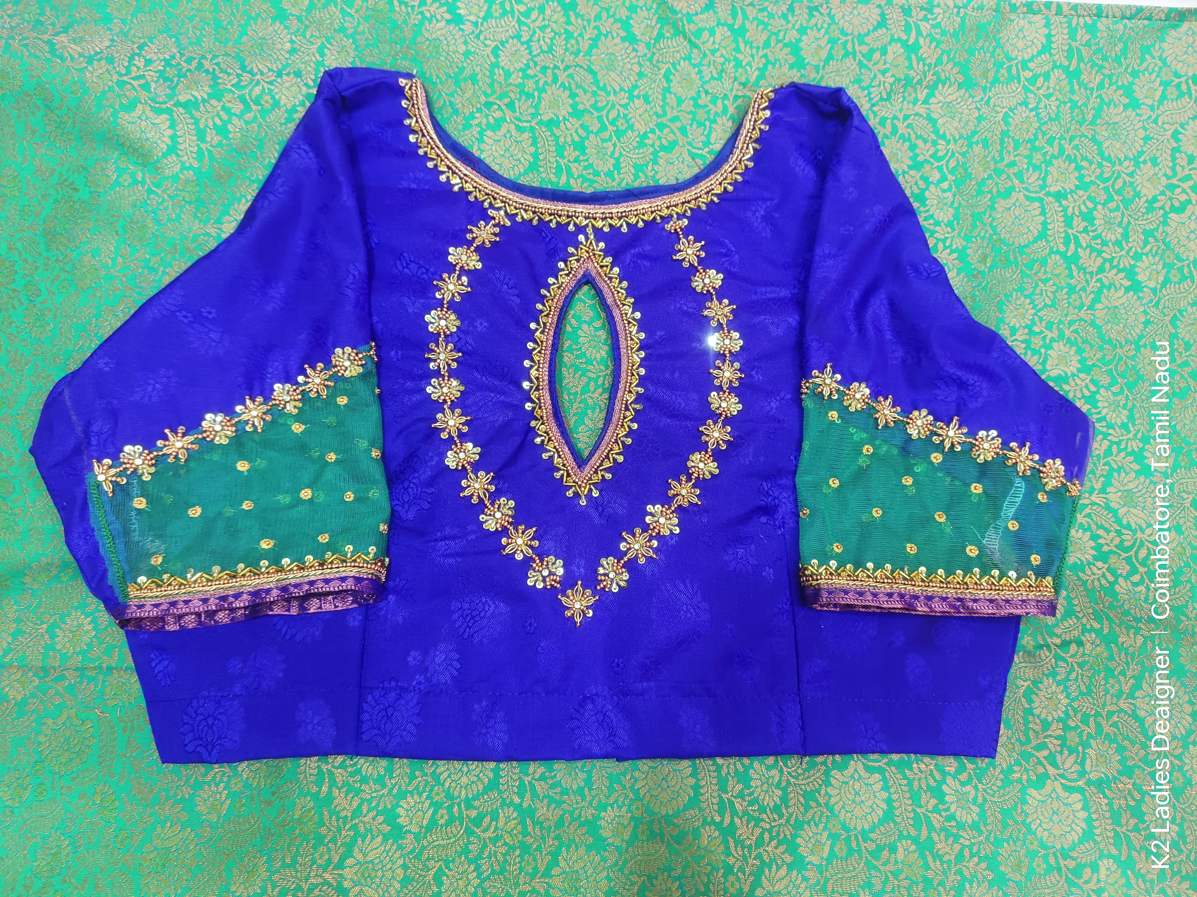 Royal Blue Net Patchwork - K2 Ladies Designer