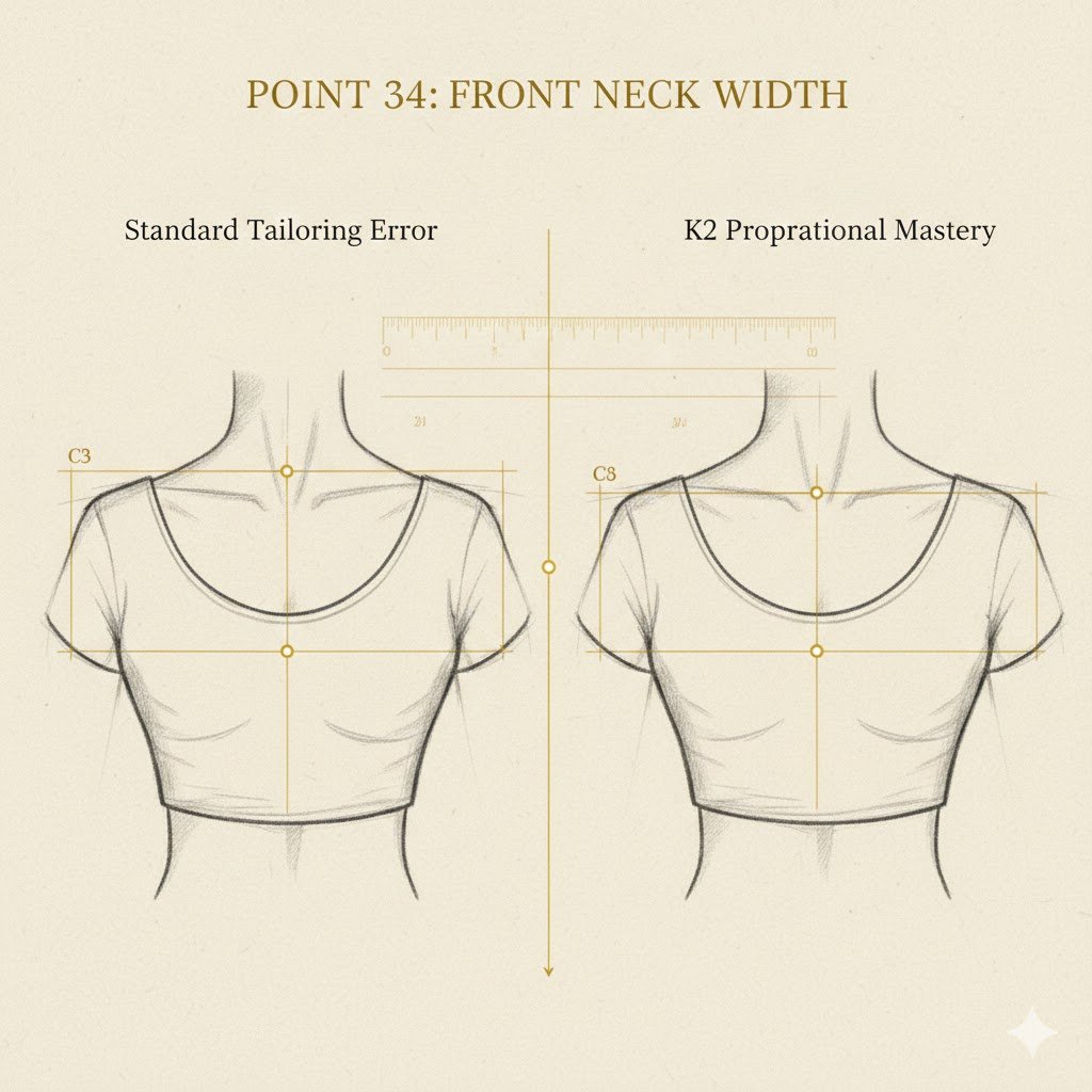 Point 34: Front Neck Width