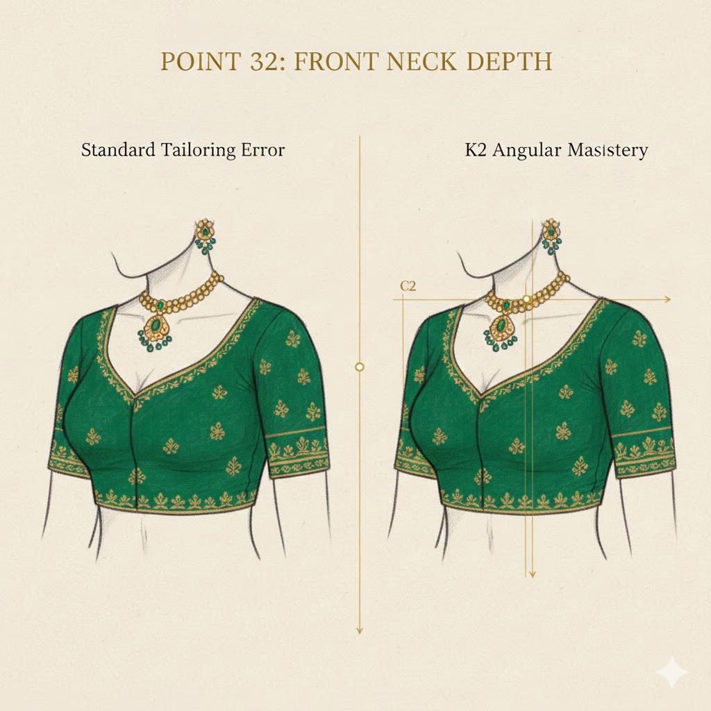 Point 32: Front Neck Depth