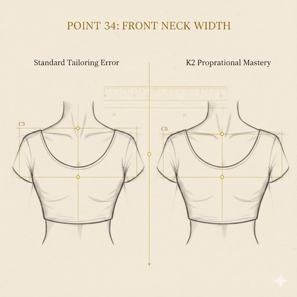 Point 34: Front Neck Width